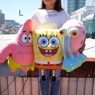 ตุ๊กตา SpongeBob สปอนบ๊อบ &amp; Patrick Star แพทริคสตาร์ &amp; Gary the Snail หอยทาก แกรี่ XS/S/M/L/XL Sponge Bob สพันจ์บ๊อบ