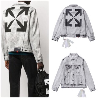 OFF WHITE black arrow fade effect denim jacket jean