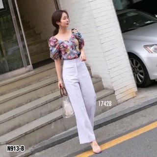 เซทเสื้อคอเหลี่ยมแขนตุ๊กตา