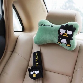 🌟พร้อมส่ง🌟Bad Badtz Maru Car Pillow หมอนรองคอ ติดเบาะรถยนต์  และปลอกหุ้มเข็มขัดนิรภัย