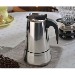 กาต้มกาแฟสด MOKA POT 2 Cup โมก้าพอท โมก้า พอต สแตนเลส เครื่องชงกาแฟสด แบบพกพา