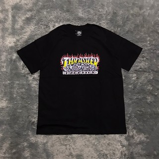 เสื้อยืดพิมพ์ลาย THRASHER KRAK SKULLS คุณภาพสูงสําหรับผู้หญิง