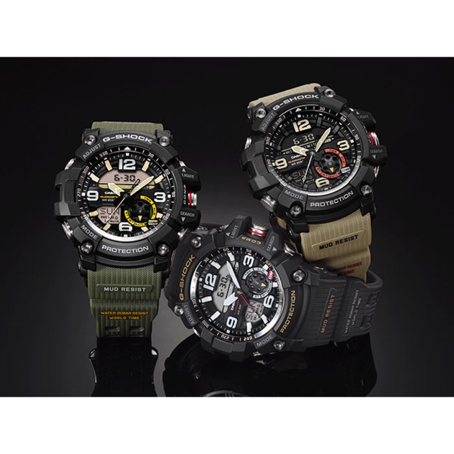 CASIO G-SHOCK MUDMASTER นาฬิกาขอมือผู้ชาย รุ่น GG-1000-1A สีดำ GG-1000-1A3สีเขียว GG-1000-1A5สีน้ำตาล