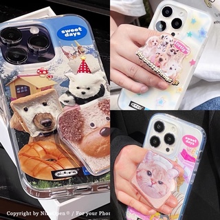 Lovely pet phone case from nineopenเคสไอโฟนนิ่มสกรีนลายน้องหมา แมวขอบใส