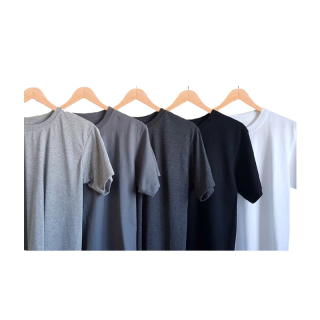 O-เสื้อยืดคอกลม Unisex ผ้า Cotton100% มี5สี