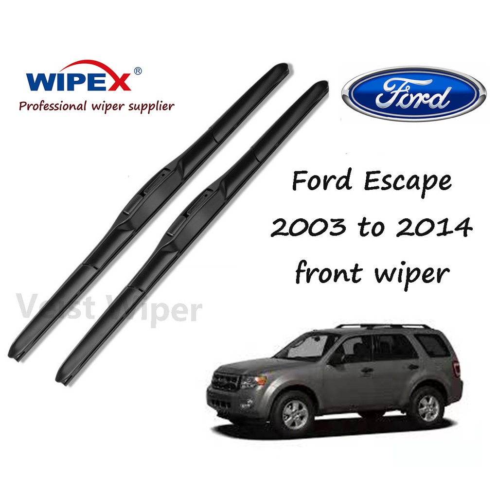 Ford Escape 16and26 นิ้วชุดใบปัดน้ําฝนด้านหน้าไฮบริด/คู่สําหรับ 2003 ถึง 2014 ปี Car Window Wiper จาก wipex