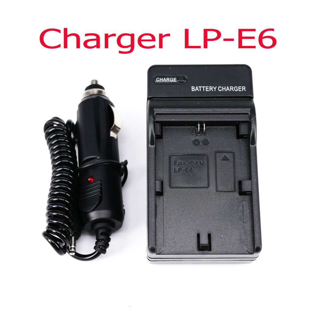 LP-E6 Charger แท่นชาร์จในบ้าน พร้อมสายชาร์จในรถ แบตเตอรี่ Canon EOS 60D,70D,80D,6D,7D,7D II,5D Mk II,5D Mk III,5DS #243