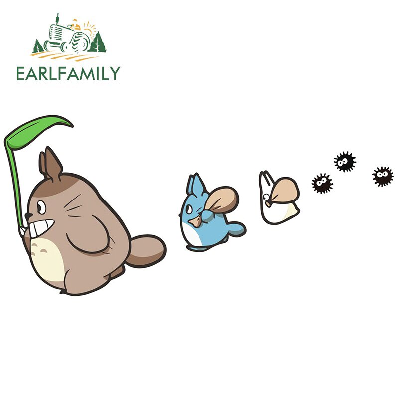 EARLFAMILY 13 ซม.Decals Tonariไม่มีTotoroรถสติกเกอร์อะนิเมะการ์ตูนHellaflushหน้าต่างDecalsไวนิลกระจกอุปกรณ์เสริม