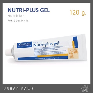 Virbac Nutri-Plus Gel อาหารเสริมบำรุงร่างกาย รูปแบบเจล สำหรับสุนัขและแมว 120 g