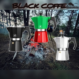 MokaPot หม้อต้มกาแฟ BLACKBULL สินค้าคุณภาพ รับประกันต้มขึ้นทุกใบ มีอะไหล่ดูแล