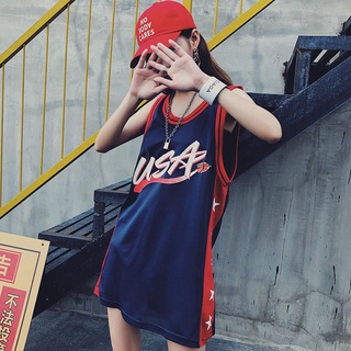มาแรง | เสื้อยืดแขนกุด ความยาวปานกลาง ทรงหลวม สไตล์ฮาราจูกุ สําหรับนักเรียน เล่นสกี บาสเก็ตบอล