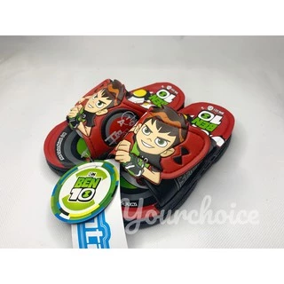 รองเท้าเบนเทน Ben10 แตะเด็ก แบบเทป ทรงสวม BN331
