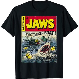 เสื้อยืดผ้าฝ้ายพรีเมี่ยม เสื้อยืด พิมพ์ลายการ์ตูน Jaws Pulp Attack สําหรับผู้ใหญ่