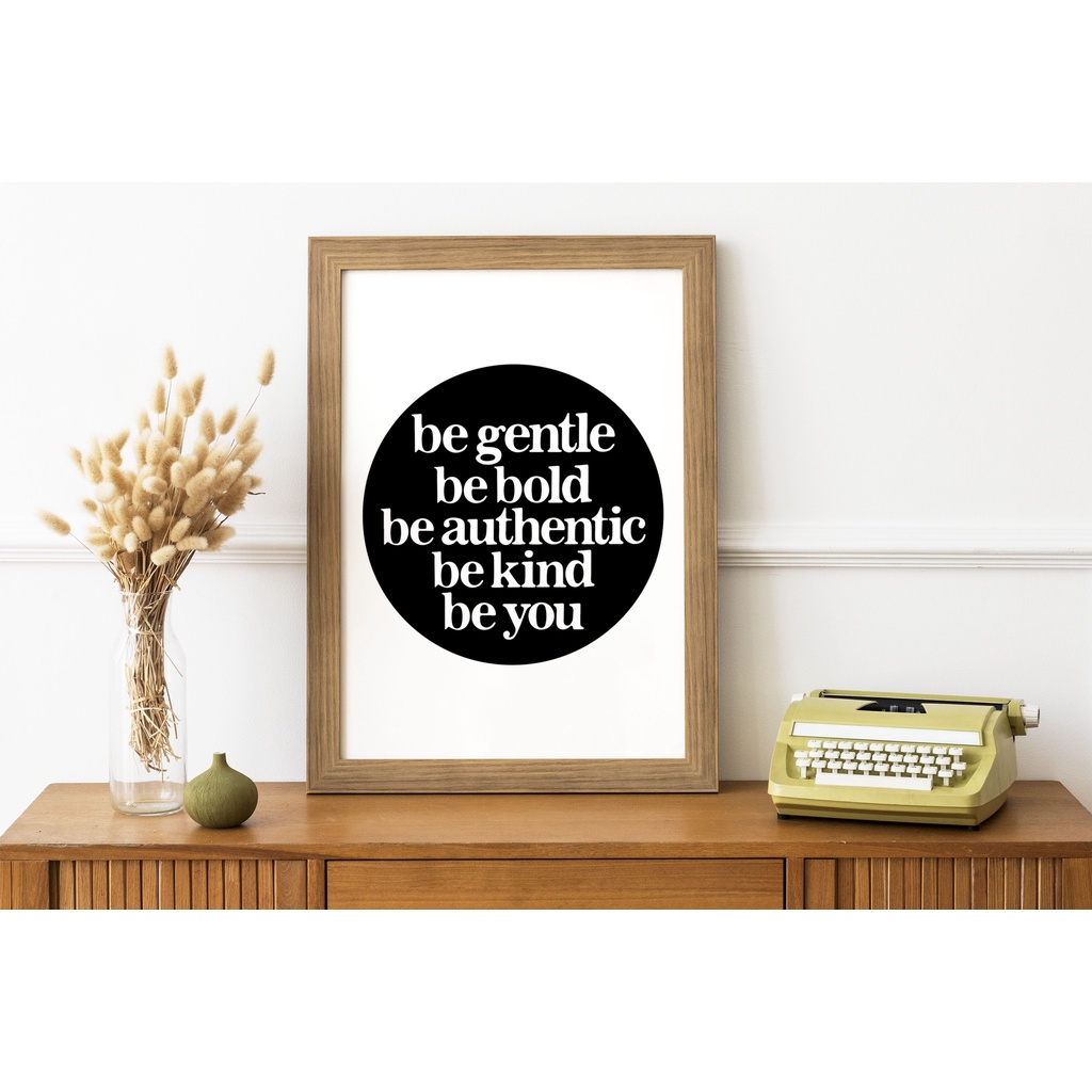 Bold โปสเตอร์ Wall Art โปสเตอร์พิมพ์สร้างแรงบันดาลใจคําคม Kata Motivasi Positif Home Deco Idea ขนาด 