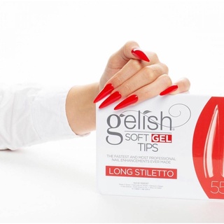 Gelish soft get tips  500 pcs in box. ทิปซอร์ฟเจล สำเร็จรูปพร้อมใช้ ดีไซนด์ทรงสมบูรณ์แบบ ขึ้นรูปจากซอร์ฟเจล ทน ไม่หัก