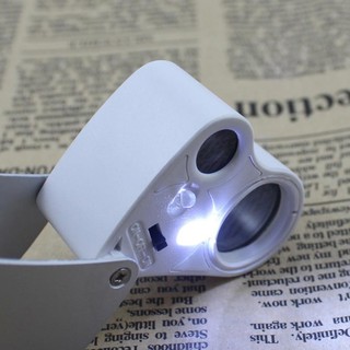 แว่นขยายเลนส์ Loupe พร้อมไฟ 2 LED