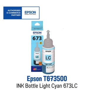 Epson 673 LC 🌟 Original Ink Bottle 🌟 หมึกแท้สีฟ้าอ่อน 🟪