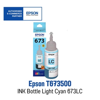 Epson 673 LC 🌟 Original Ink Bottle 🌟 หมึกแท้สีฟ้าอ่อน 🟪