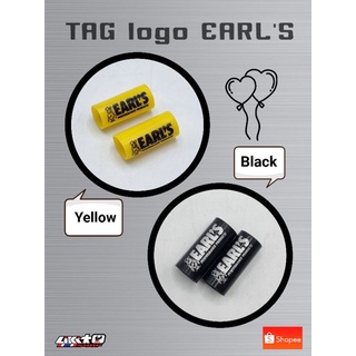 TAG LOGO EARLS  ยางสีเหลือง และ สีดำ (คู่)