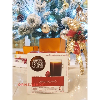 Americano อเมริกาโน่ ความเข้ม 5 จาก 11 แคปซูลกาแฟสด สำหรับเครื่องชงกาแฟ NESCAFÉ® Dolce Gusto เท่านั้น (1 กล่อง 16แคปซูล)