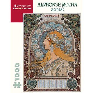 [จัดส่งฟรี] จิ๊กซอว์ Pomegranate ภาพ Zodiac จิตรกร  Alphonse Mucha จำนวน 1,000 ชิ้น