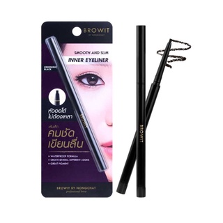 ดินสอเขียนขอบตา ขอบตา น้องฉัตร Browit by Nongchat Smooth And Slim Inner Eyeliner