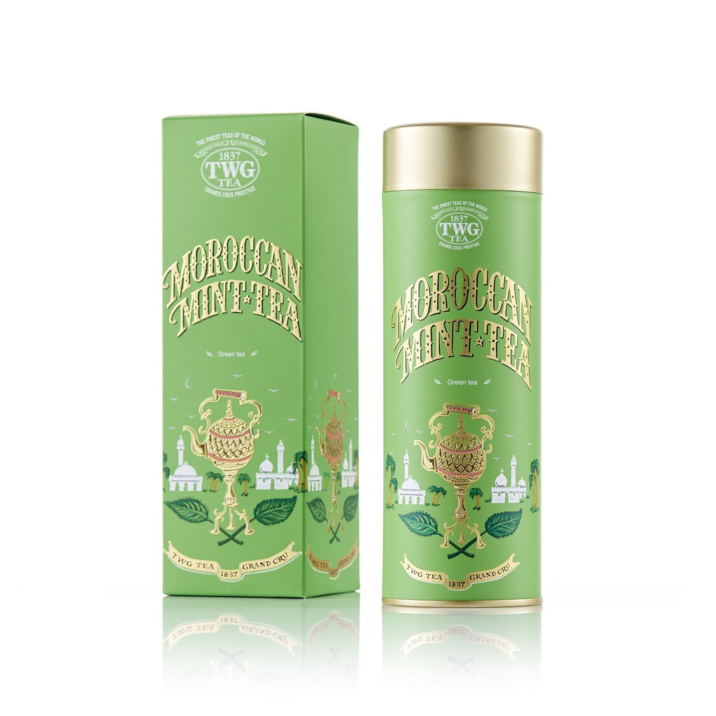 TWG Tea Moroccan Mint Tea Haute Couture Tea Tin Gift 100g / ชา ทีดับเบิ้ลยูจี ชาเขียว โมร็อกกัน มินต์ ที บรรจุ 100 กรัม