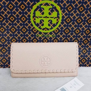 พร้อมส่ง กระเป๋าสตางค์ Tory burch สีชมพูครีม อ่อน มีช่องใส่บัตรหลายช่องค่ะ