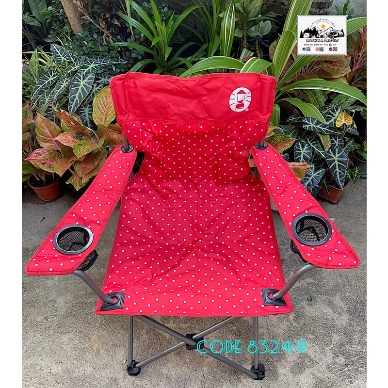 สินค้าพร้อมส่ง เก้าอี้แคมป์ปิ้ง เก้าอี้โคลแมน Coleman Resort Chair Red Dot สีแดง