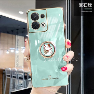 Ready Stock Casing New OPPO Reno8 Reno8 Pro 5G เคสโทรศัพท Lens Protection Phone Case เคส Phone Protective Soft Back Cover with Cute Cat Holder Stand