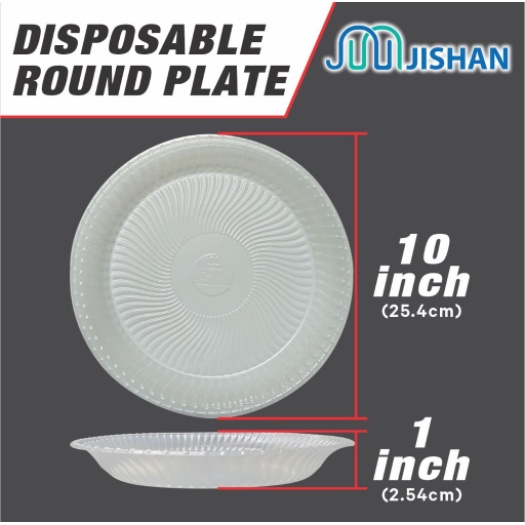 Toli 10 Big PP Plate [ 30 ชิ้น ] - แผ่นพลาสติก PP แบบใช้แล้วทิ้ง -Toli Benxon Chunbe Jishan EC PP 10