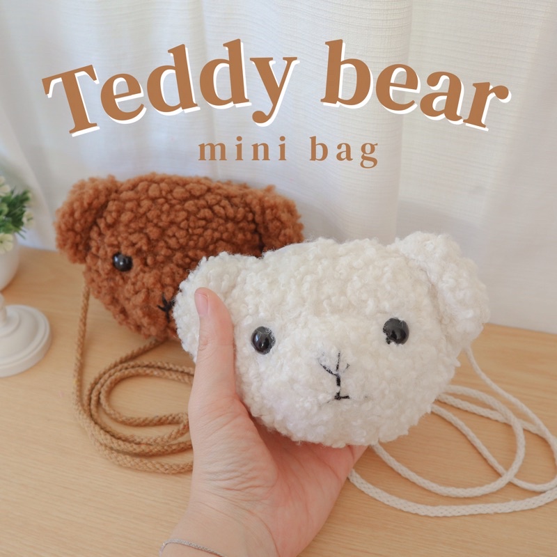 Teddy bear minibag กระเป๋าน้องหมี มี 2 สี พร้อมส่ง