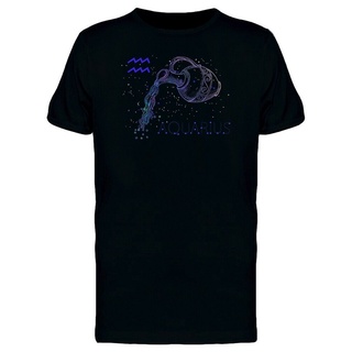 ขายดี เสื้อยืดลําลอง แขนสั้น พิมพ์ลายกลุ่มดาว Aquarius Sign Constellation สําหรับผู้ชาย ICnhpn93KMnfgc90S-5XL