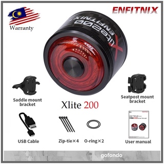 ไฟท้ายอัจฉริยะ Enfitnix Xlite 200 พร้อมความสามารถในการตรวจจับเบรก