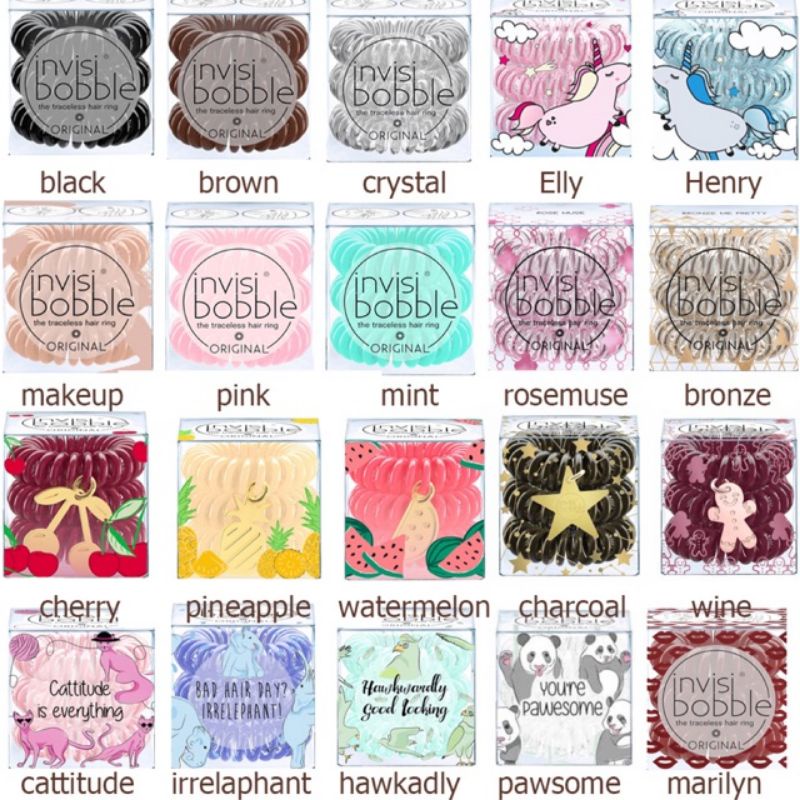 Invisiboble  รุ่น Original/Power /ExtraHOLD🇩🇪🇩🇪 ยางรัดผมมีหลายสี ยกแพ็ค แยกชิ้น