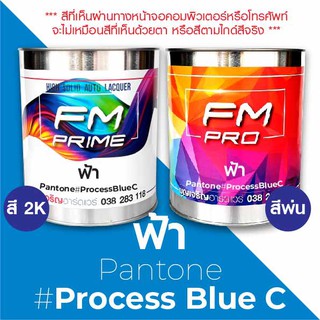 สี PANTONE #Process Blue C ฟ้า PMS Pantone Process Blue C