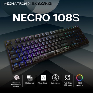 [Key TH-EN] Necro108s Full Size Wireless Mechanical Keyboard แมคคานิคอลคีย์บอร์ด ไร้สาย คีย์ไทย บลูทูธ Hot Swap RGB