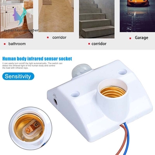 "ready stock" E27 Lamp Holder Infrared Motion PIR Sensor Automatic LED Light Lamp Holder Switch