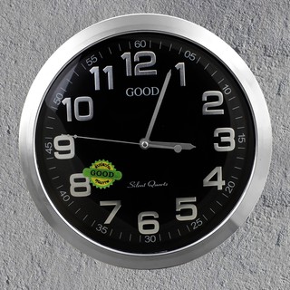   นาฬิกาแขวนผนัง ขนาด 12 นิ้ว คละสี (ทรงกลม)  รุ่น Gold-plate-wall-hanging-clock-01a-Song