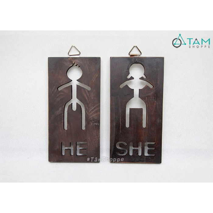 [STYLISHED - THICK CUT WOOD] ชุด 2 ชิ้น HE - แผงประตู SHE WC