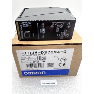 เซ็นเซอร์ E3JM-DS70M4-G. omron PHOTOELECTRIC SWITCH 24 to 240VAC 12 to 240VDC ระยะการจับ 700mm. ของใหม่คุณภาพดี