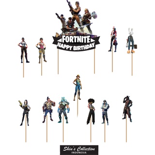 ท็อปเปอร์เค้ก Fornite ชุดละ 12 ชิ้น