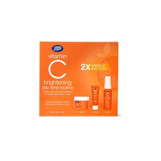 BOOTS VITAMIN C บู๊ทส์ วิตามิน ซี ไบรท์เทนนิ่ง เดย์-ไทม์ รูทีน x 3