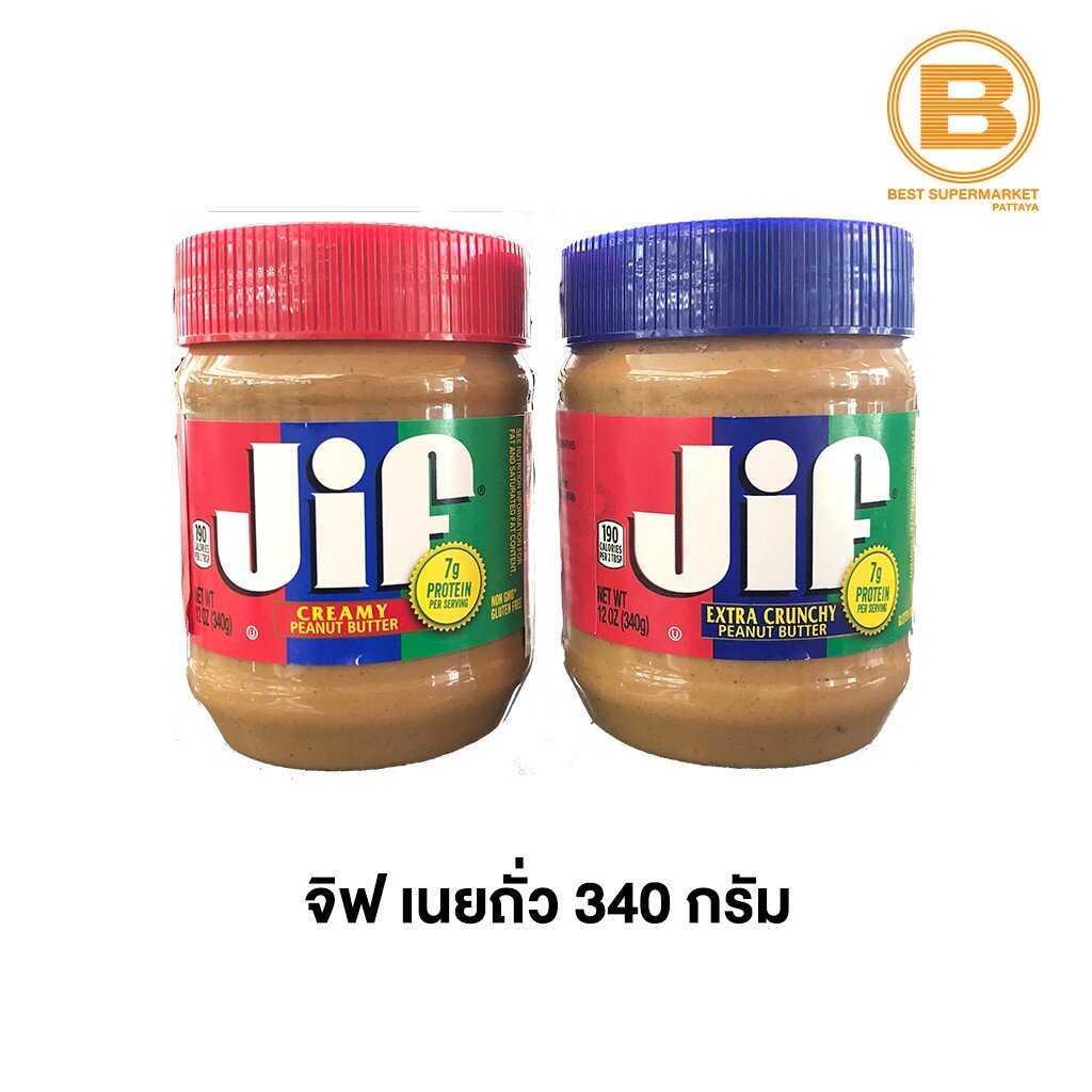 จิฟ เนยถั่ว 340 กรัม JIF Peanut Butter 340 g.