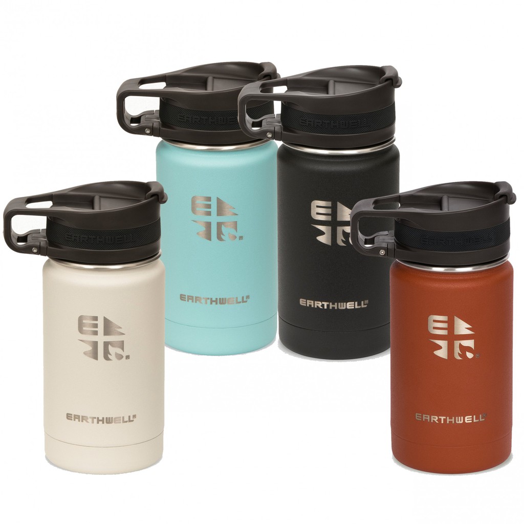Earthwell กระบอกน้ำเก็บร้อน/เย็น รุ่น 12OZ VACUUM BOTTLE  - ROASTER LOOP CAP