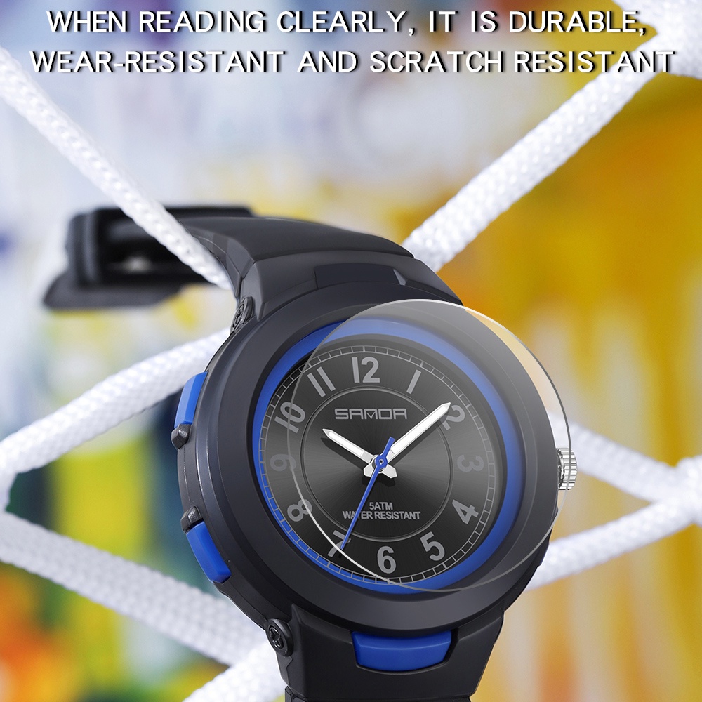 Sanda 2022 นาฬิกาข้อมือสปอร์ต กันน้ํา สีพื้น สําหรับเด็กผู้ชาย ผู้หญิง 6095-7