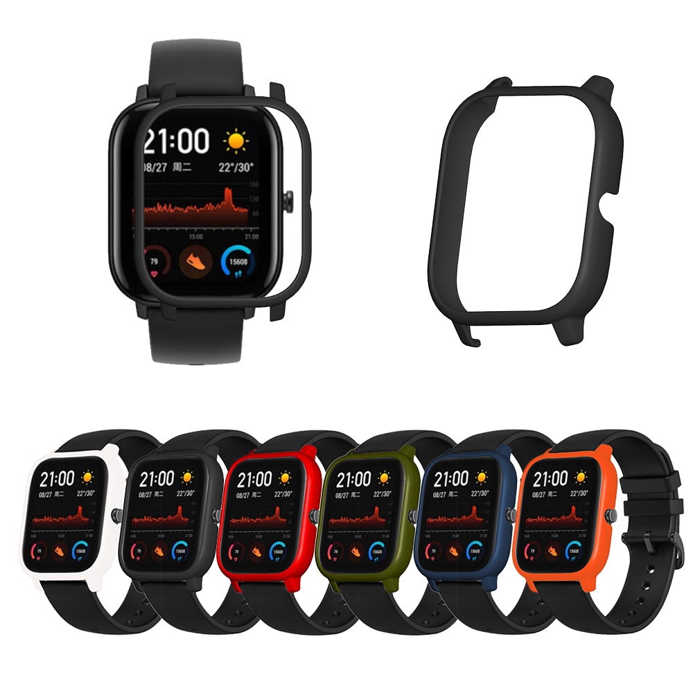 อุปกรณ์เสริมสำหรับ for Xiaomi Huami Amazfit Gts สายนาฬิกาข้อมือซิลิโคน + กรอบกันรอยหน้าจอ 2 ชิ้น