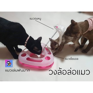 ของเล่นแมว ของเล่นสัตว์เลี้ยง กล่องล่อแมว ตบบอล จับหนู ทรงสามเหลี่ยม ตบกันมันจริงๆอันนี้