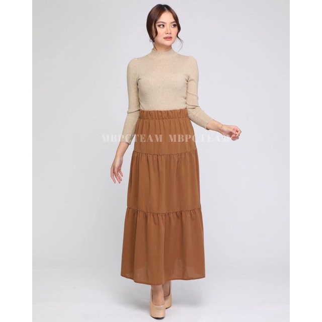 INARA LAYER SKIRT- อิฐสีน้ําตาล
