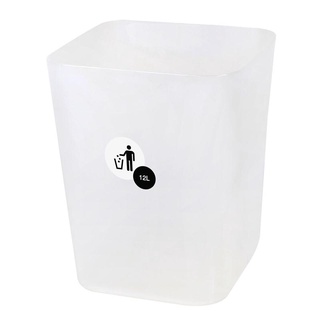 ถังขยะสี่เหลี่ยม 12 ลิตร สีขาว JCJ 1142 ถังขยะ Square Trash Can 12 Liters White JCJ 1142